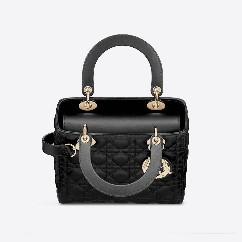 Medium Lady Dior Bag Black Lambskin M0565ONGE M900 - Photo-2