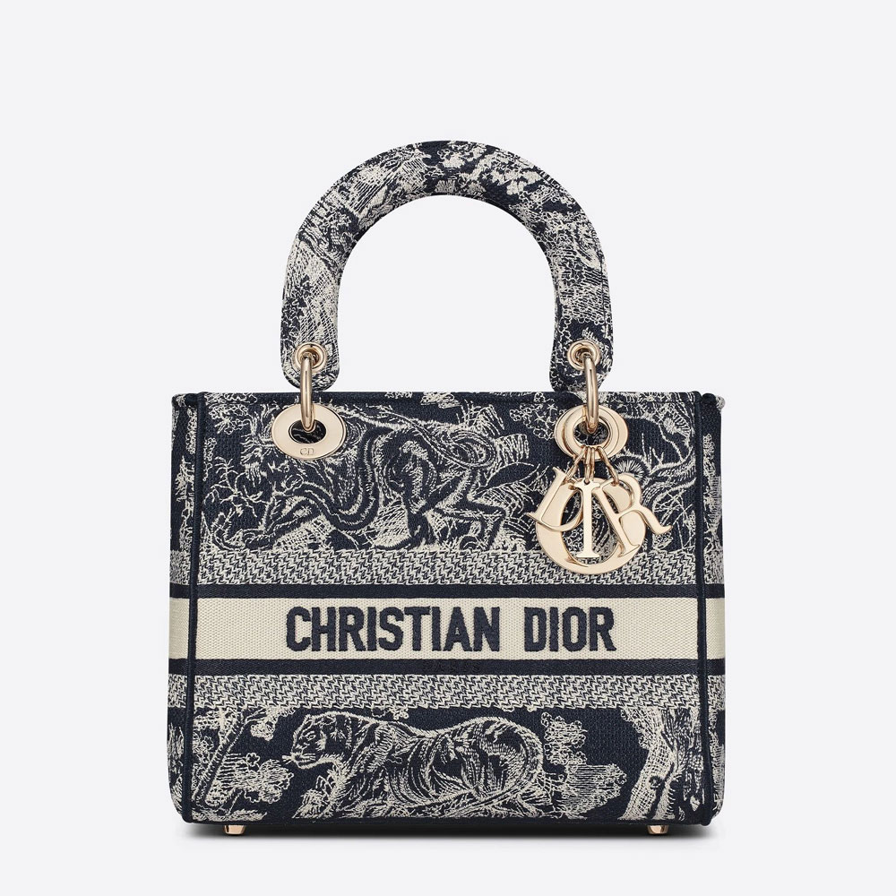 Dior Medium Lady D Lite Bag Toile de Jouy Reverse Embroidery M0565ORGO M928