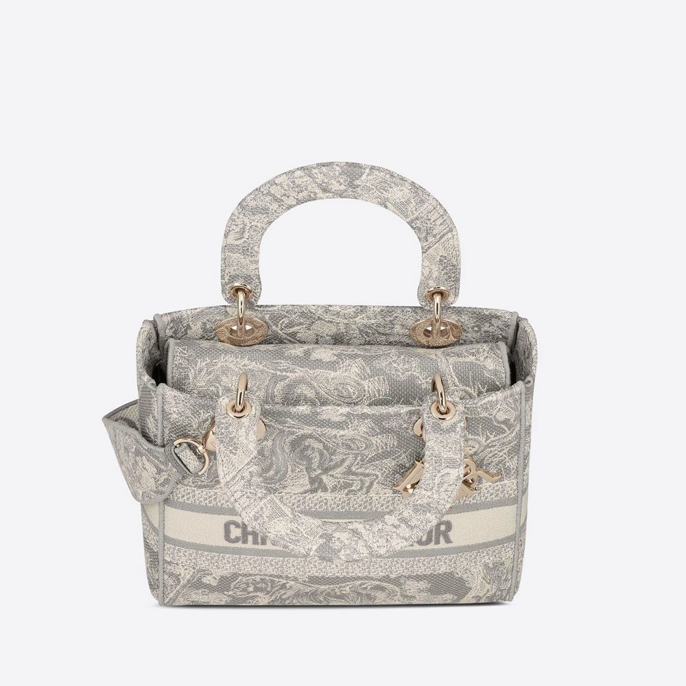 Dior Medium Lady D Lite Bag Toile de Jouy Reverse Embroidery M0565ORGO M932 - Photo-2