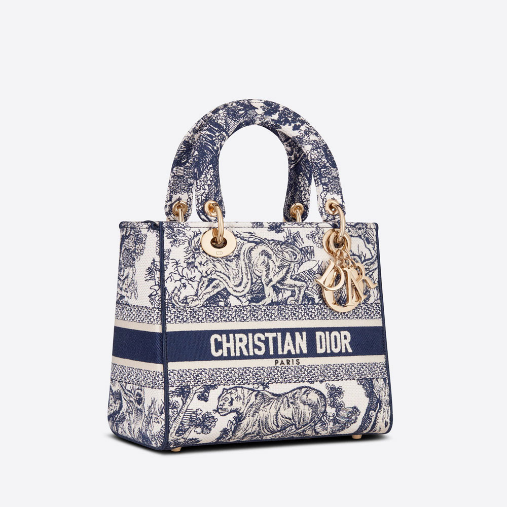 Dior Medium Lady D Lite Bag Toile de Jouy Embroidery M0565OTDT M808 - Photo-2
