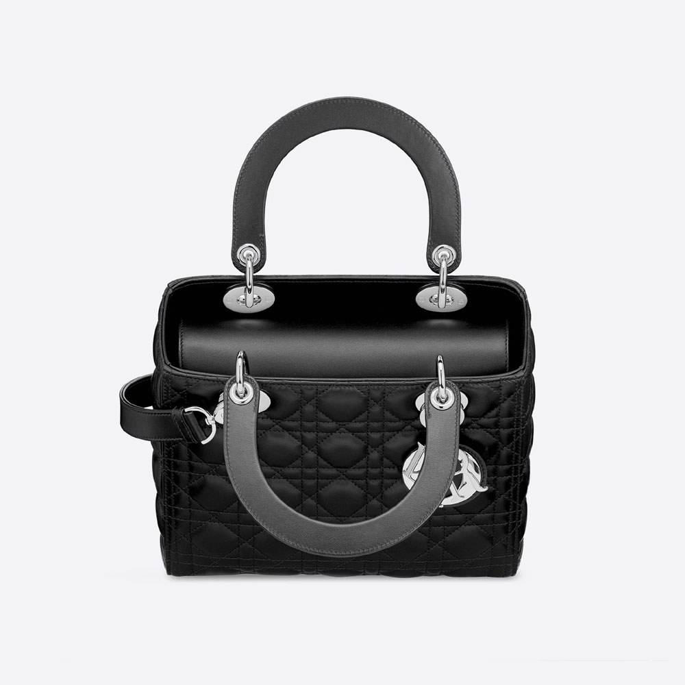 Medium Lady Dior Bag Black Cannage Lambskin M0565PNGE M900 - Photo-2