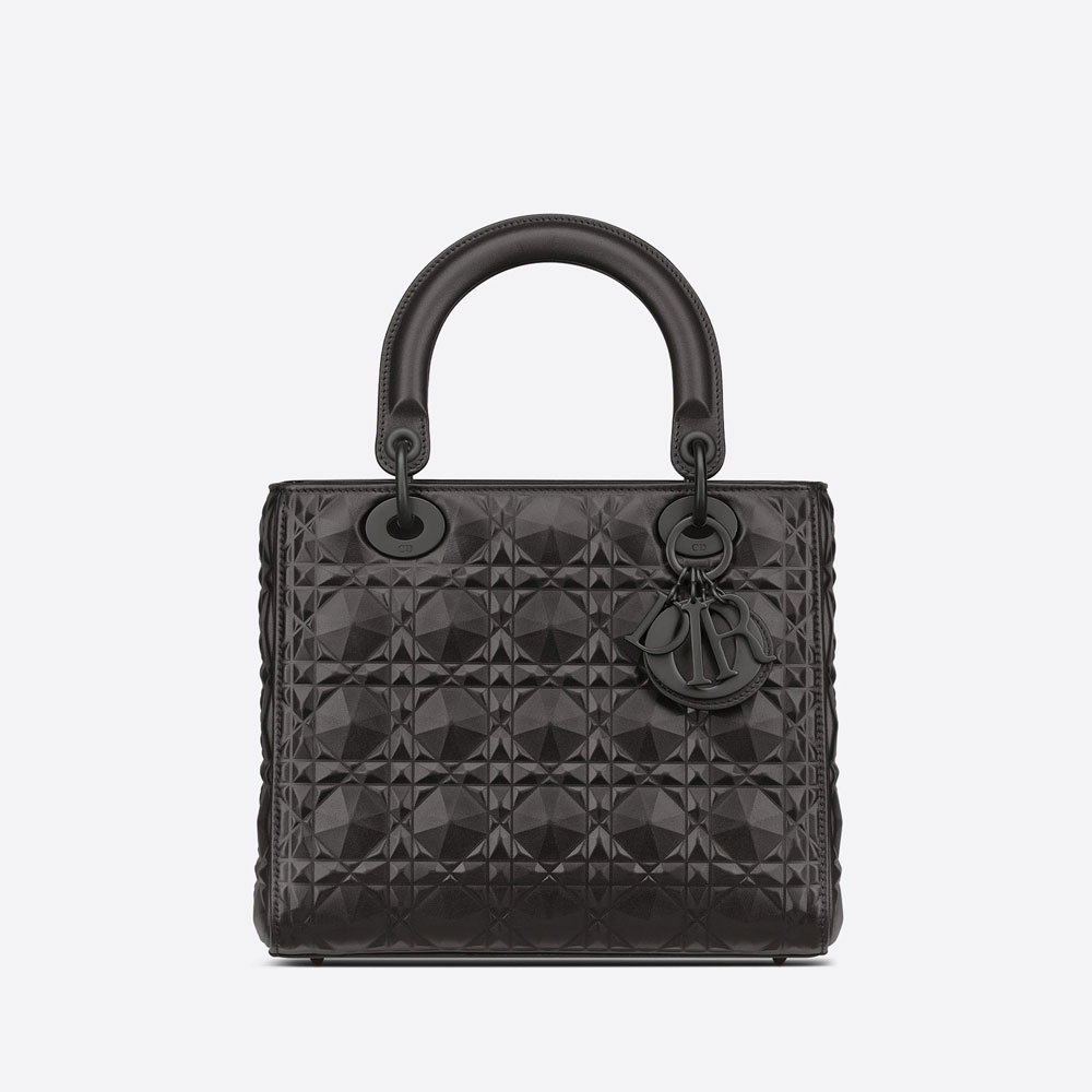 Medium Lady Dior Bag Black Cannage Calfskin M0565SNEA M900