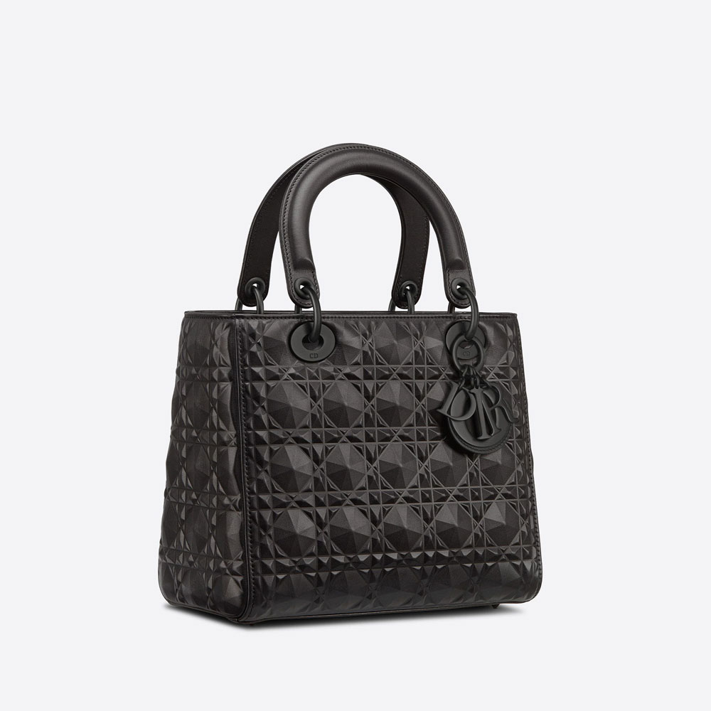 Medium Lady Dior Bag Black Cannage Calfskin M0565SNEA M900 - Photo-2