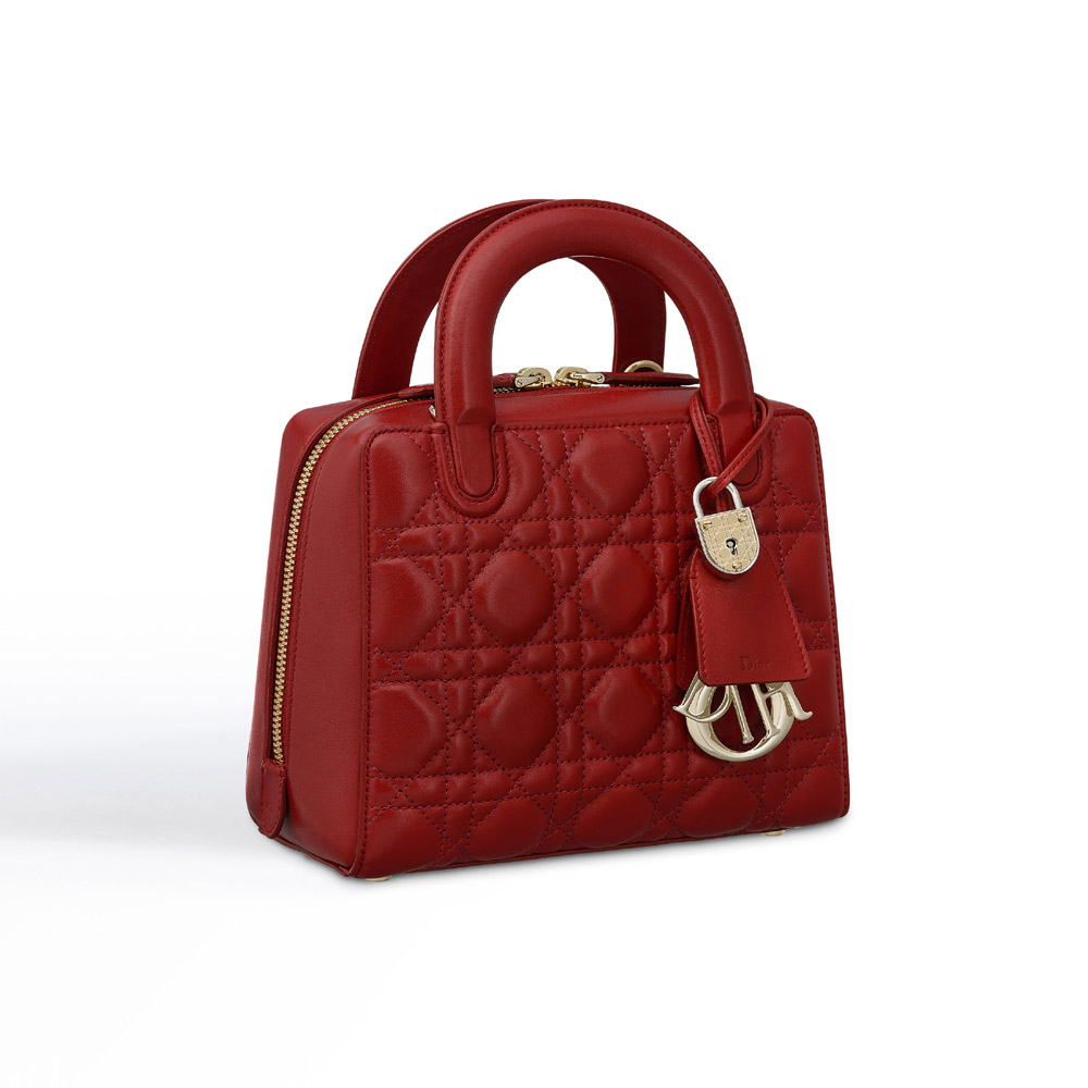 Dior lily bag in red cannage lambskin M0661OVQN M25R