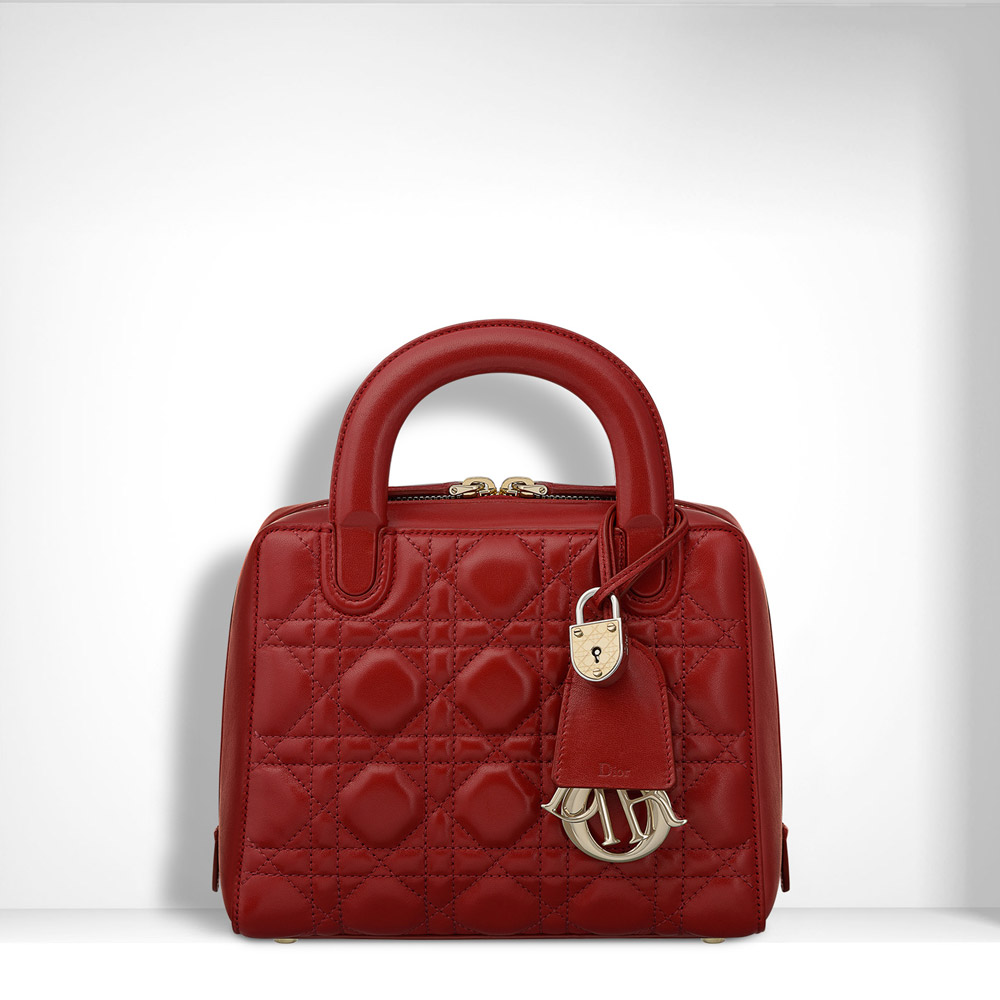 Dior lily bag in red cannage lambskin M0661OVQN M25R - Photo-2