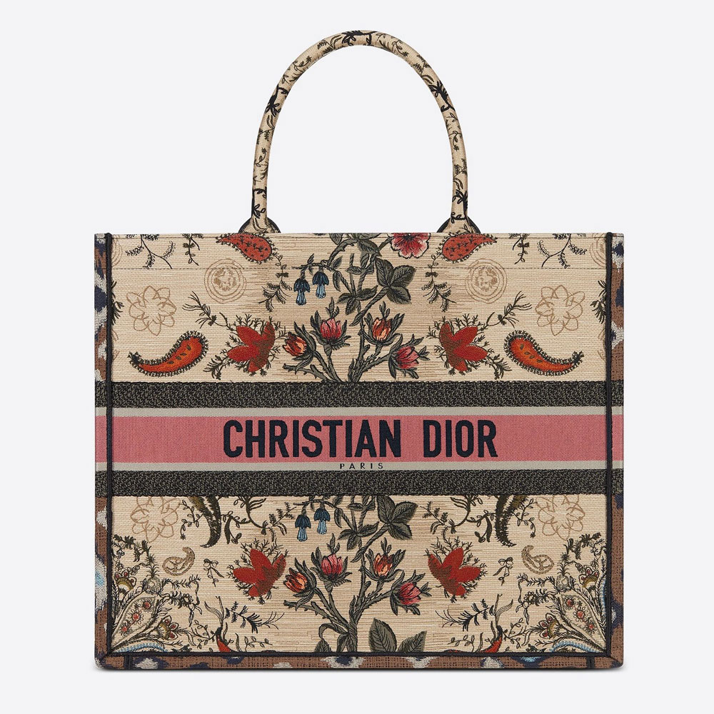 Dior Book Tote Multicolor Dior Flowers Embroidery M1286ZRFX M884