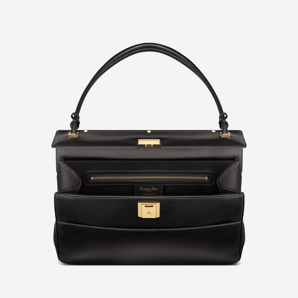 Dior Parisienne Bag Black Smooth Calfskin M5400UBBU M900 - Photo-3