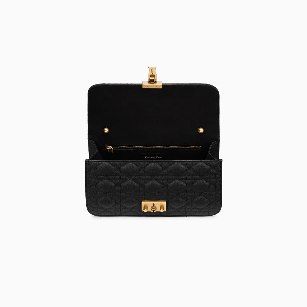 Dioraddict flap bag in black Cannage luxury goatskin M5818CGMJ M911 - Photo-3