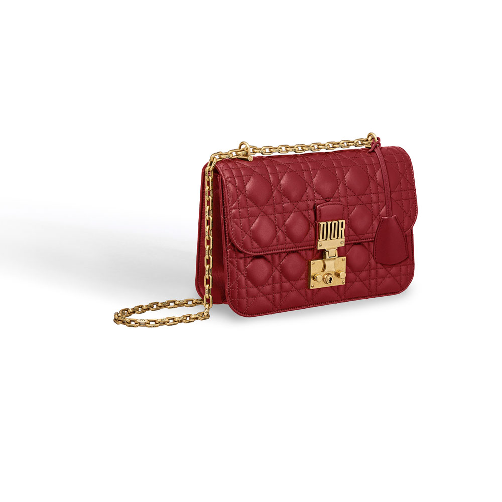 dioraddict flap bag in red cannage lambskin M5818CNMJ M41R - Photo-2