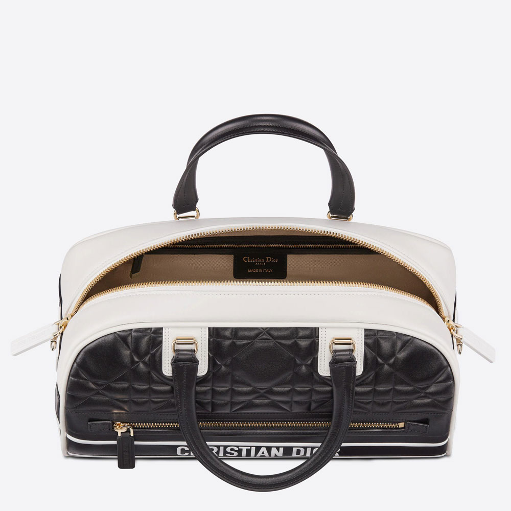 Medium Dior Vibe Zip Bowling Bag Macrocannage Calfskin M6202OFCA M911 - Photo-3