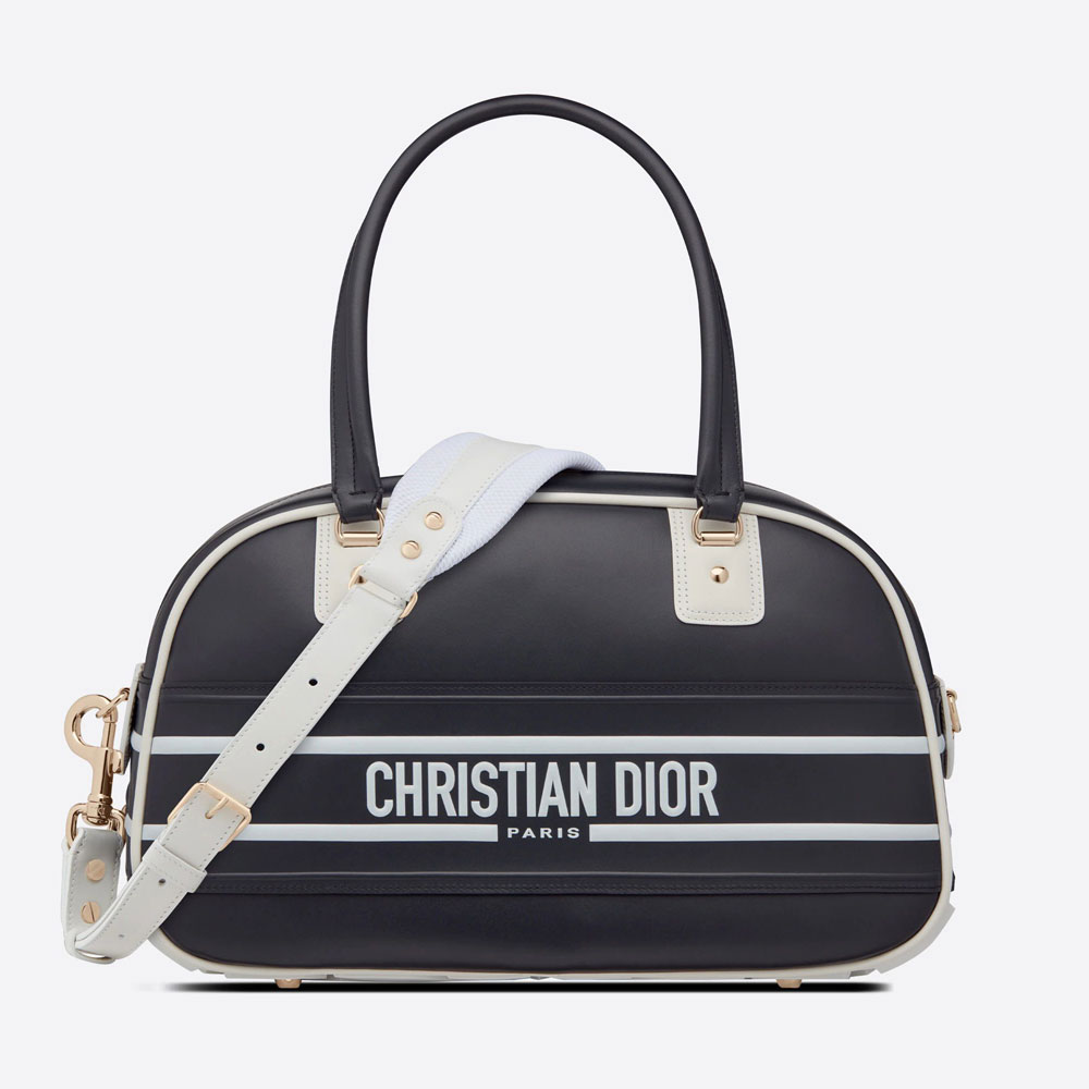 Medium Dior Vibe Classic Bowling Bag Smooth Calfskin M6204OOBR M928