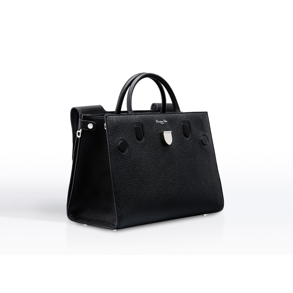 diorever bag in black bullcalf leather M7001PTLW M989 - Photo-2
