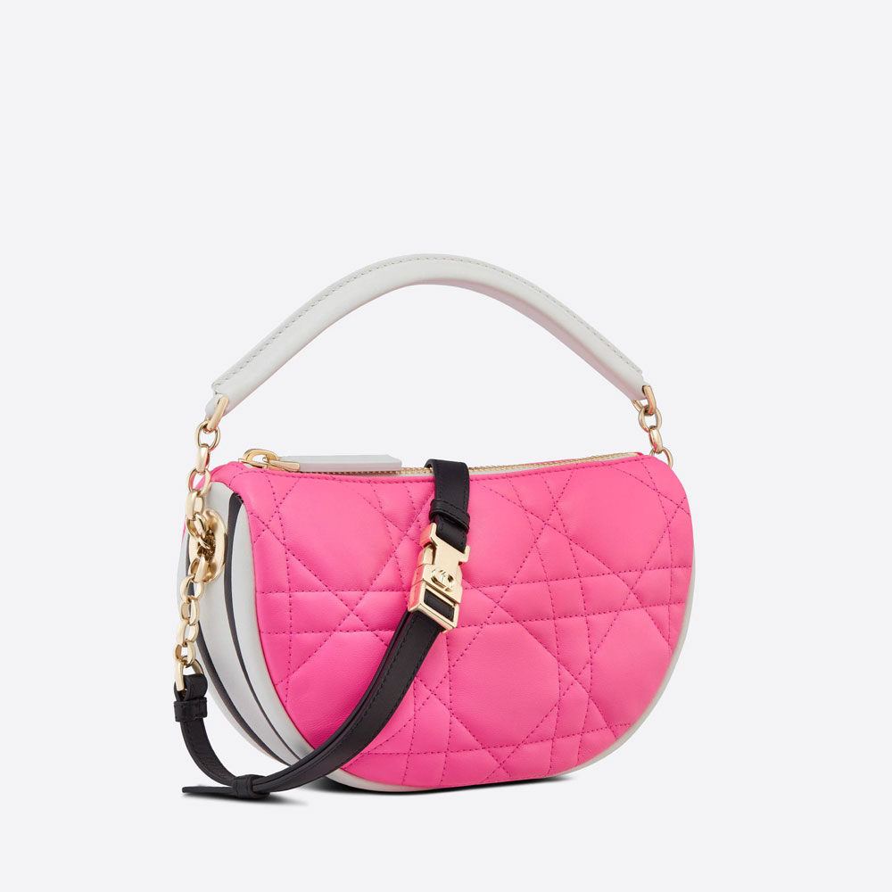 Small Dior Vibe Hobo Bag Pink Macrocannage M7200ODDO M956 - Photo-2