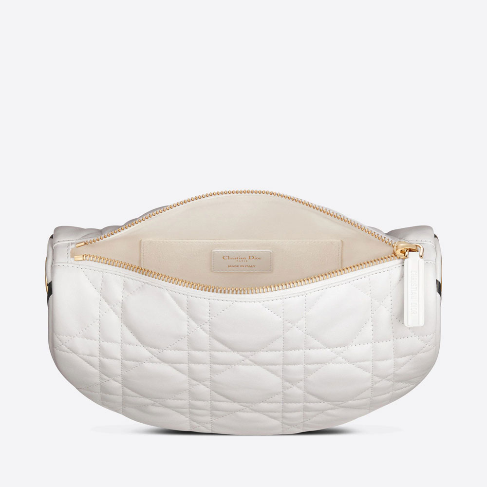 Medium Dior Vibe Hobo Bag White Cannage Lambskin M7201ONOA M879 - Photo-3