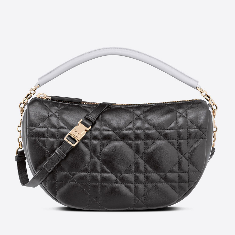 Medium Dior Vibe Hobo Bag Black Cannage Lambskin M7201ONOA M911