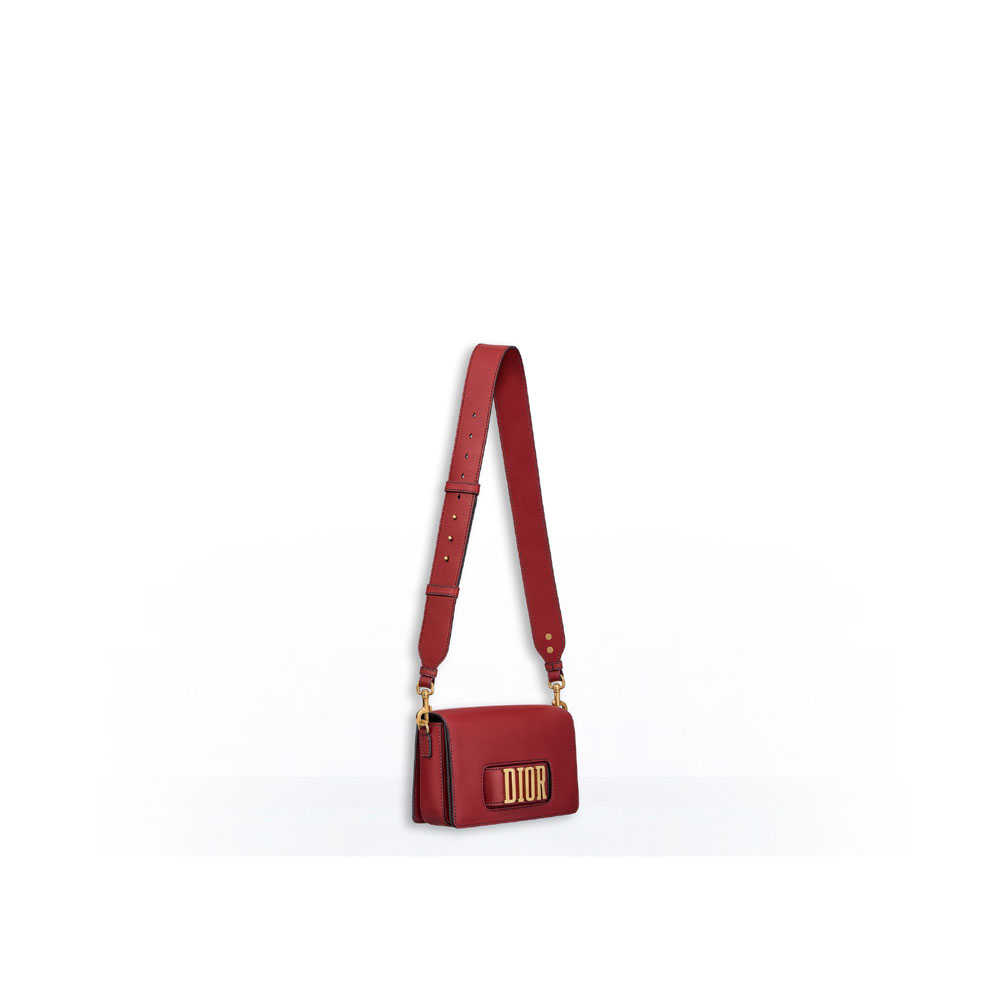 dior evolution flap bag slot handclasp smooth red calfskin M8000CVWU M41R - Photo-4