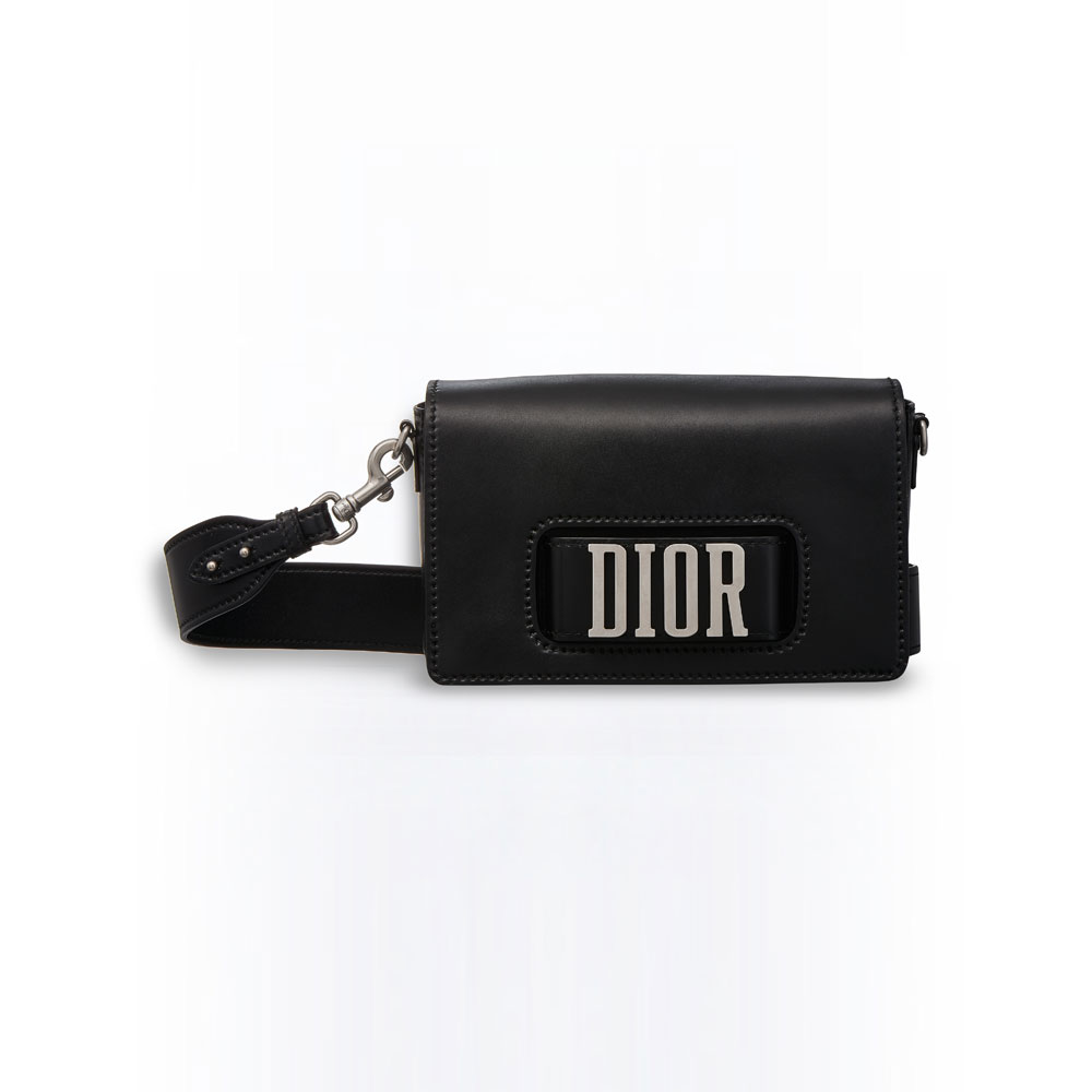 Dior Flap bag with slot handclasp in black calfskin M8000VVQV M900