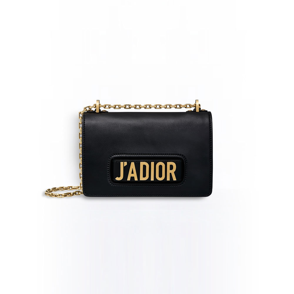 Dior Jadior flap bag with chain in black calfskin M9000CVQV M900