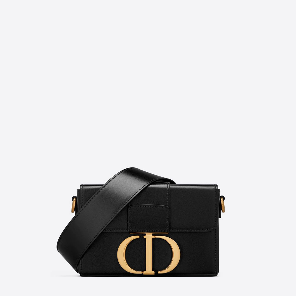 Dior 30 Montaigne Box Bag Black Box Calfskin M9204UMOS M911