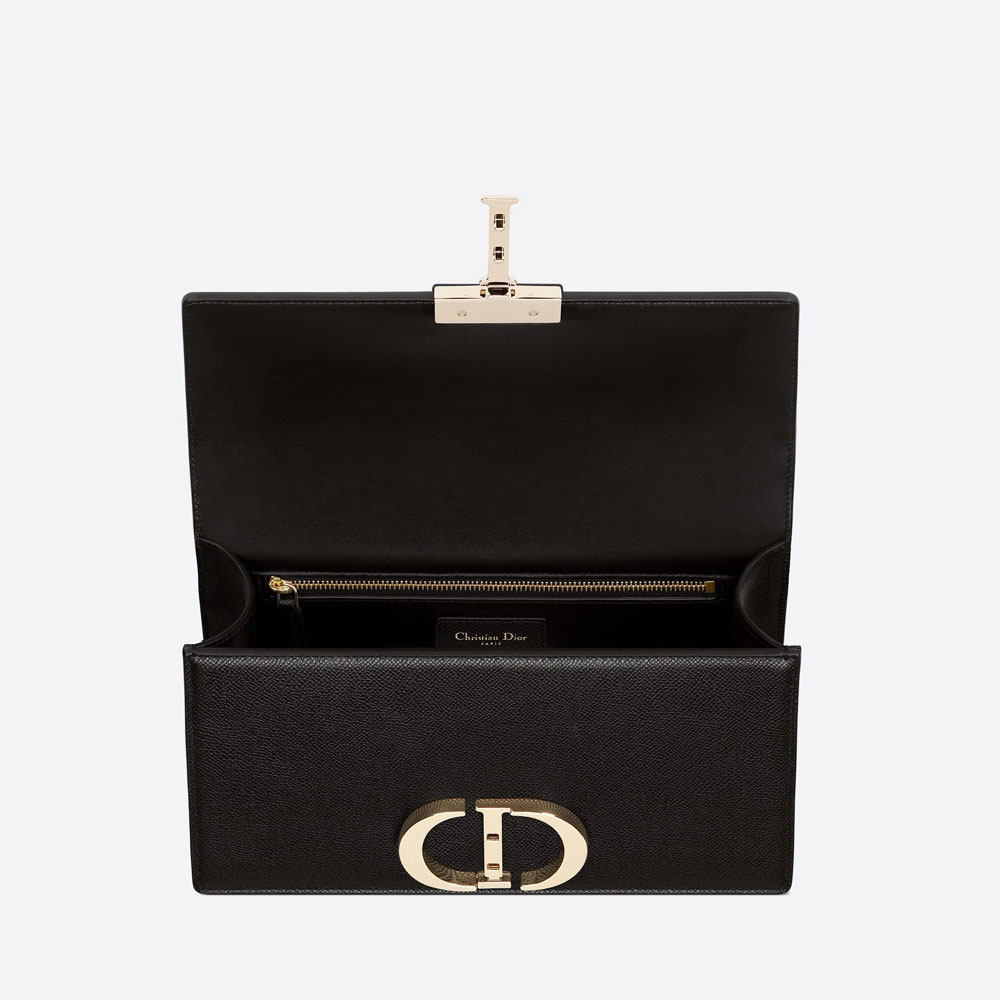 Dior 30 Montaigne Chain Bag Black Grained Calfskin M9208OBAE M900 - Photo-2
