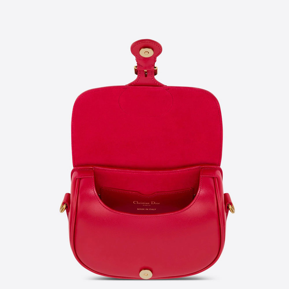 Small Dior Bobby Bag Poppy Red Box Calfskin M9317UMOL M53R - Photo-2
