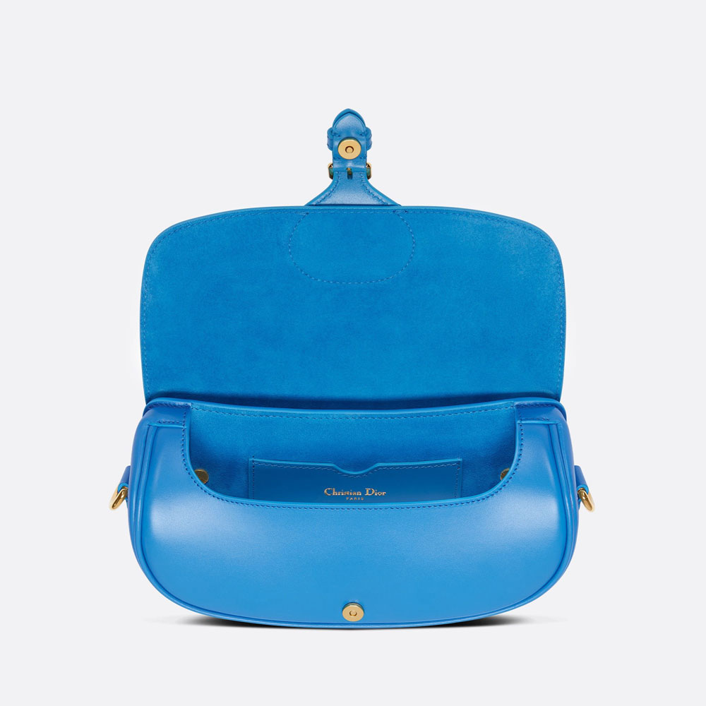 Dior Bobby East West Bag Bright Blue Box Calfskin M9327UMOL M05Z - Photo-3