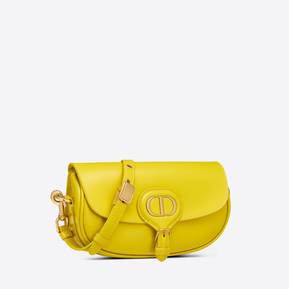 Dior Bobby East West Bag Mustard Yellow Box Calfskin M9327UMOL M27Y - Photo-2