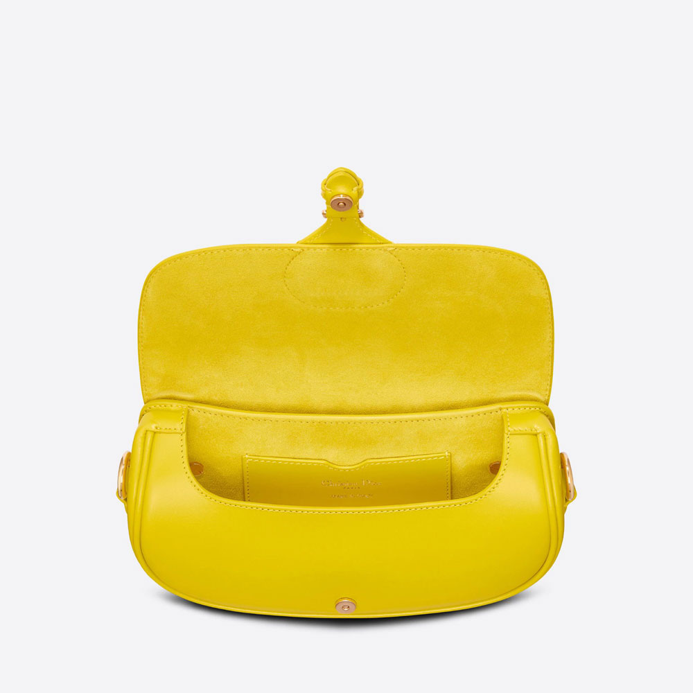 Dior Bobby East West Bag Mustard Yellow Box Calfskin M9327UMOL M27Y - Photo-3