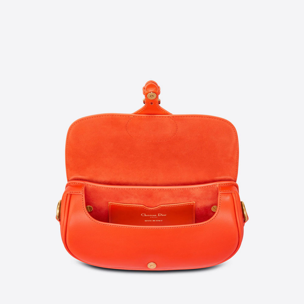 Dior Bobby East West Bag Bright Orange Box Calfskin M9327UMOL M37O - Photo-3