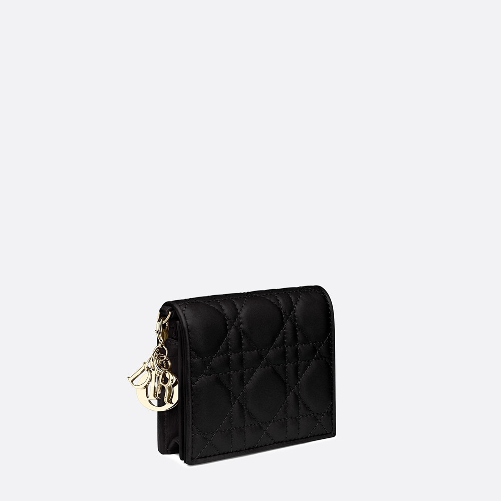 Mini Lady Dior Wallet Black Cannage Lambskin S0178ONMJ M900 - Photo-2