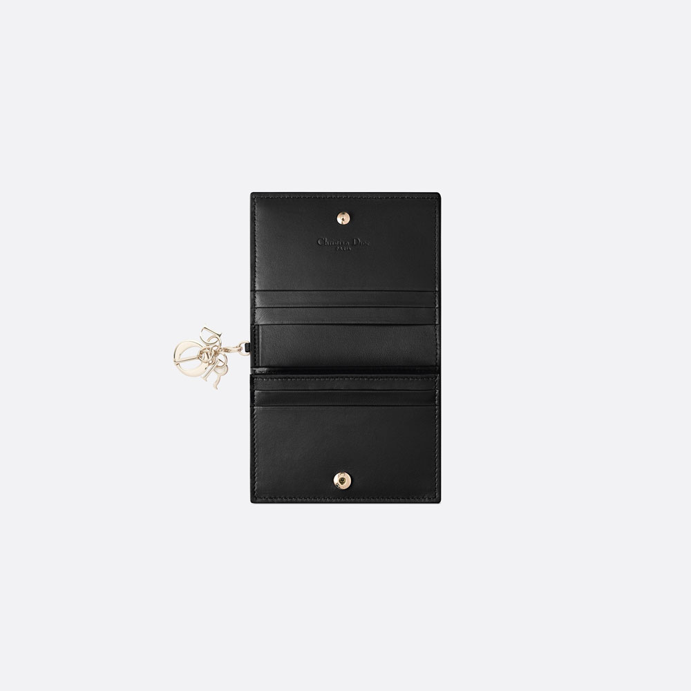 Mini Lady Dior Wallet Black Cannage Lambskin S0178ONMJ M900 - Photo-3
