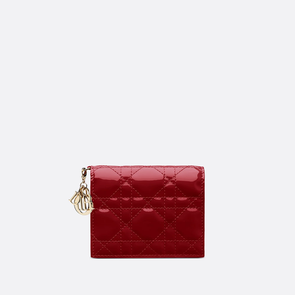 Mini Lady Dior Wallet Patent Cannage Calfskin S0178OVRB M323