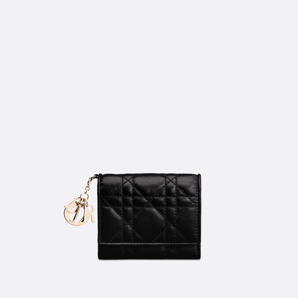 Lady Dior Lotus Wallet Black Cannage Lambskin S0181ONMJ M900