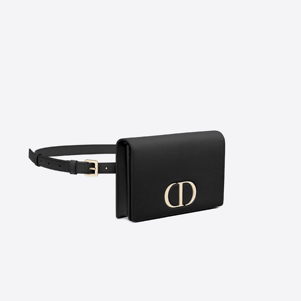 Dior 30 Montaigne 2-in-1 Pouch Black Grained Calfskin S2086OWBH M900
