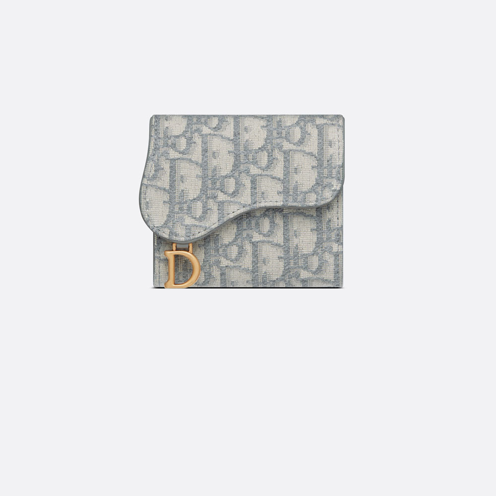 Saddle Lotus Wallet Gray Dior Oblique Jacquard S5652CTZQ M932