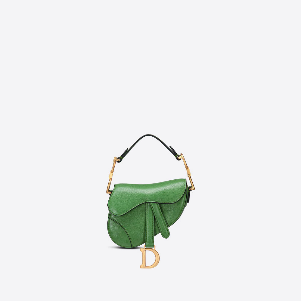 Dior Micro Saddle Bag Bright Green Goatskin S5685CCEH M68H