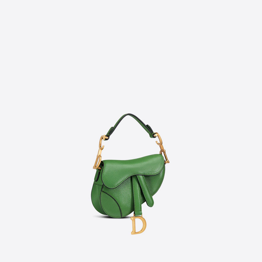 Dior Micro Saddle Bag Bright Green Goatskin S5685CCEH M68H - Photo-2