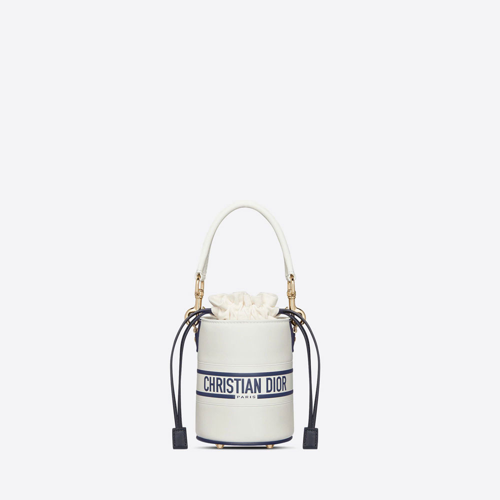 Micro Dior Vibe Bucket Bag White Calfskin S6250OSGQ M933