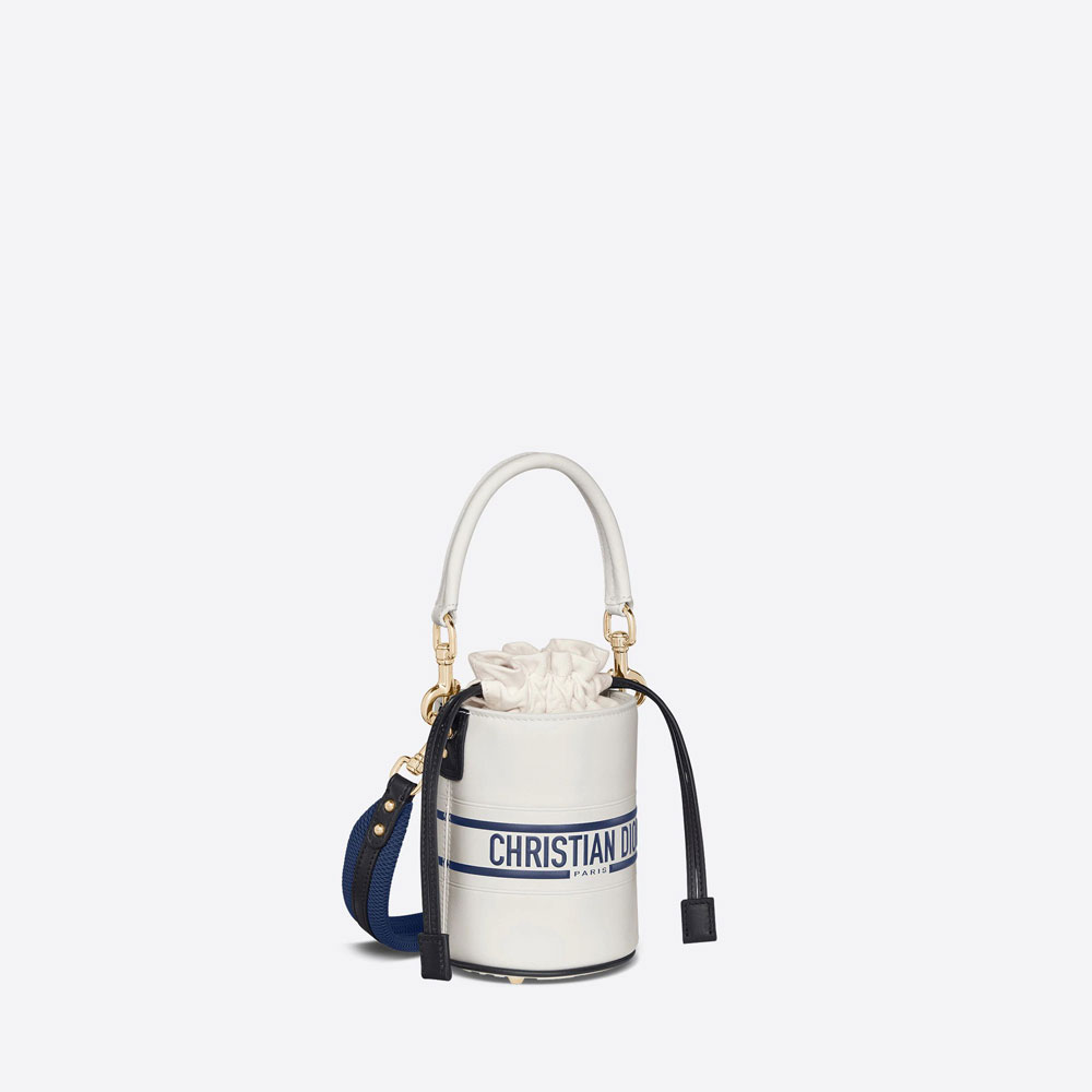 Micro Dior Vibe Bucket Bag White Calfskin S6250OSGQ M933 - Photo-2