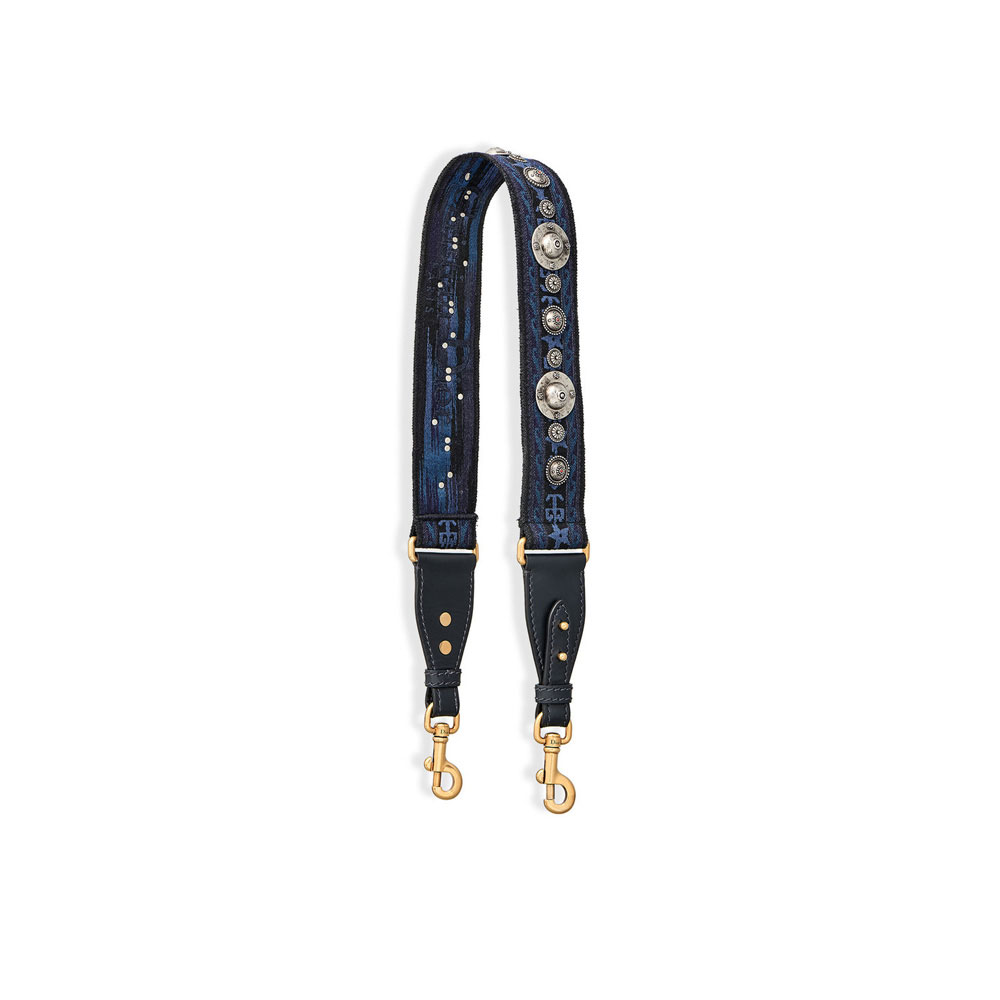 Dior Bohemian-inspired shoulder strap in blue canvas S8520CNEP M928