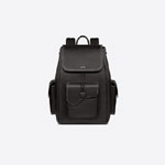 Dior Saddle Backpack Black Grained Calfskin 1ADBA161YKK H00N