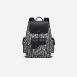 Saddle Backpack Dior Oblique Jacquard Grained Calfskin 1ADBA161YKS H27E
