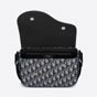 Mini Saddle Messenger Bag Dior Black Grained Calfskin 1ADME130YKS H27E - thumb-2