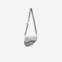 Mini Saddle Bag Dior Gray CD Diamond Canvas Calfskin 1ADPO022CDP H42E - thumb-3