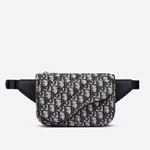 Saddle Belt Bag Beige and Black Dior Oblique Jacquard 1ADPO223YKY H27E