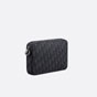 Saddle Triple Pouch Black Dior Oblique Jacquard 1ADPO276YKY H03E - thumb-2