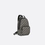 Mini Rider Sling Bag Beige and Black Dior Oblique Jacquard 1ESBO038YKY H27E - thumb-2