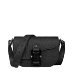 Mini Saddle Messenger Bag with Flap Black Dior Gravity Leather 2ADCA435LLG H00N