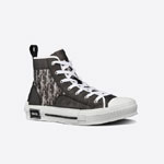 B23 High Top Sneaker Black and White Dior Oblique Canvas 3SH118YJP H961
