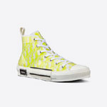 B23 High Top Sneaker White and Yellow Dior Oblique Canvas 3SH118YNT H160